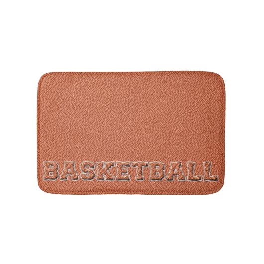 Tapis De Bain Texte et texture du basket-ball (Devant)
