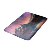 Tapis De Bain Texte personnalisé Aurora Borealis (Angle)