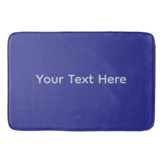 Tapis De Bain Texte personnalisé bleu marine | Bienvenue personn