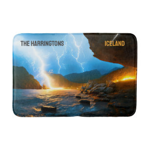 Tapis De Bain Texte personnalisé Islande