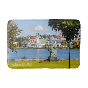 Tapis De Bain Texte personnalisé Reykjavik, Islande