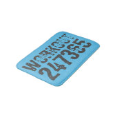 Tapis De Bain Texte usé et rayé Workout 247365 bleu (Angle)