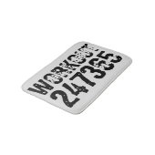 Tapis De Bain Texte usé et rayé Workout 247365 noir (Angle)