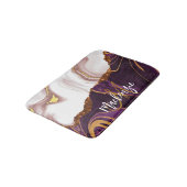 Tapis De Bain Texture Abstraite de marbre (Angle)