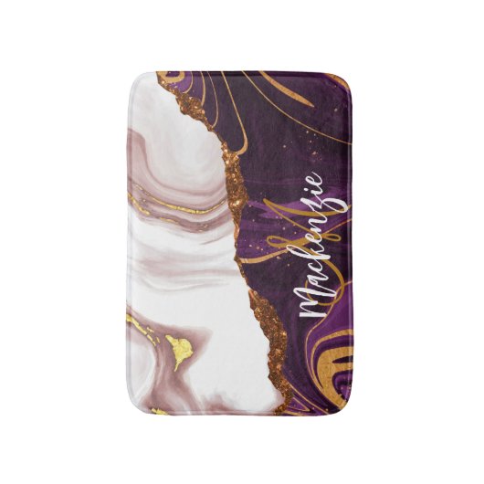 Tapis De Bain Texture Abstraite de marbre (Devant (Vertical))