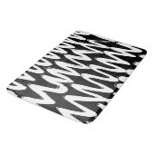 Tapis De Bain Texture brossée noire et blanche (Angle)