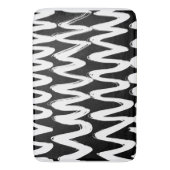 Tapis De Bain Texture brossée noire et blanche (devant Vertical)