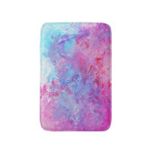 Tapis De Bain Texture créative bleu-rose, taches de peinture. (Devant (Vertical))