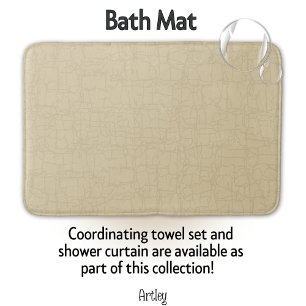 Tapis de bain texturé crème simple