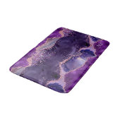 Tapis De Bain Texture d'agate scintillante violette (Angle)