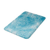 Tapis De Bain Texture de corail bleu et blanc ciel (Angle)