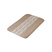 Tapis De Bain Texture de dentelle blanche Brown (Angle)
