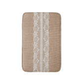 Tapis De Bain Texture de dentelle blanche Brown (Devant (Vertical))