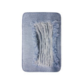 Tapis De Bain Texture de jean bleu clair torn (Devant (Vertical))