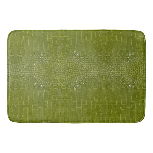 Tapis De Bain Texture de l'alligator vert citron (Devant)