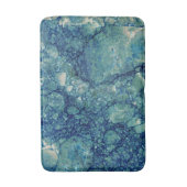 Tapis De Bain Texture de marbre bleu sarcelle vert (Devant (Vertical))