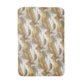 Tapis De Bain Texture de marbre gris abstrait avec or fluide (Devant (Vertical))