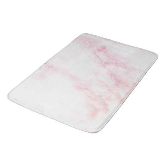 Tapis De Bain Texture de marbre rose doux (Angle)