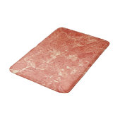 Tapis De Bain Texture de marbre rouge corail (Angle)