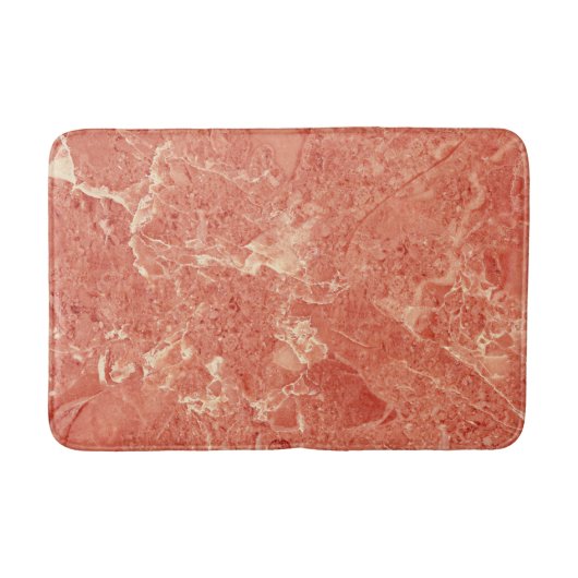 Tapis De Bain Texture de marbre rouge corail (Devant)