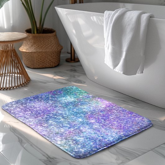 Tapis De Bain Texture de Parties scintillant colorée moderne