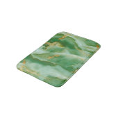 Tapis De Bain Texture de pierre blanche et verte (Angle)