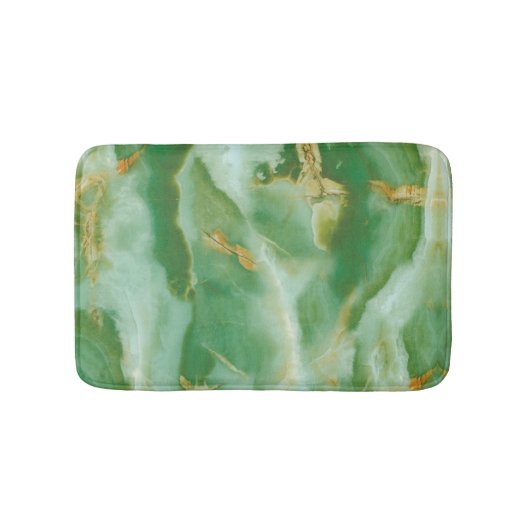 Tapis De Bain Texture de pierre blanche et verte (Devant)