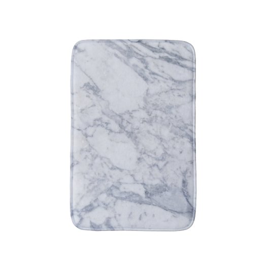 Tapis De Bain Texture de pierre de Marbre blanc (Devant (Vertical))