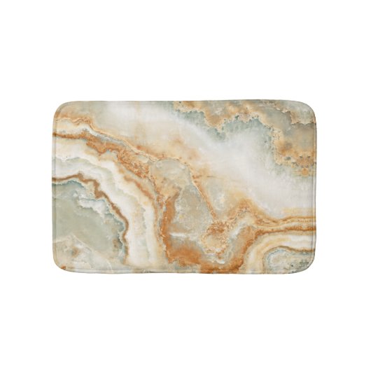 Tapis De Bain Texture de pierre marron et beige (Devant)