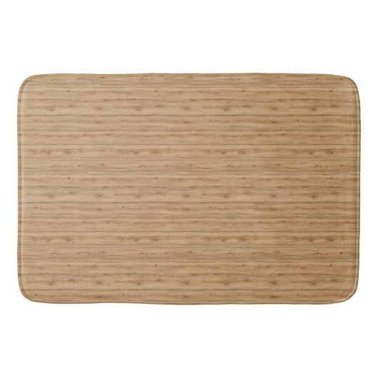 Tapis De Bain Texture de planche en chêne naturel avec des tons (Devant)