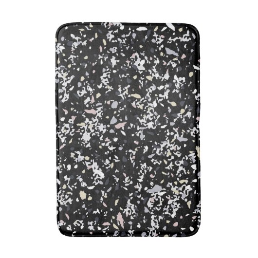 Tapis De Bain Texture en marbre noir (Devant (Vertical))