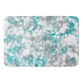 Tapis De Bain texture gris turquoise et marbre blanc (Devant)