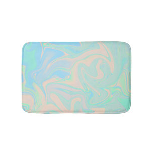 Tapis De Bain Texture irisée holographique liquide