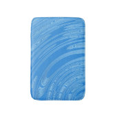 Tapis De Bain texture métallique argentée bleue abstraite (Devant (Vertical))