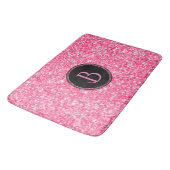 Tapis De Bain Texture Parties scintillant rose moderne avec Mono (Angle)