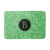 Tapis De Bain Texture Parties scintillant verte simple avec Mono (Devant)