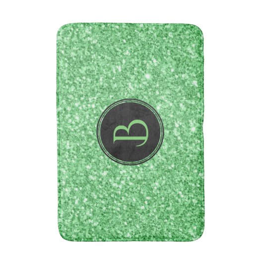 Tapis De Bain Texture Parties scintillant verte simple avec Mono (Devant (Vertical))