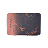Tapis De Bain Texture rose en marbre (Devant)
