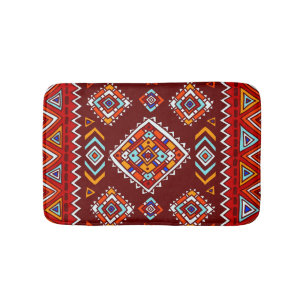 Tapis De Bain Texture traditionnelle tribale, ethnique sans cout