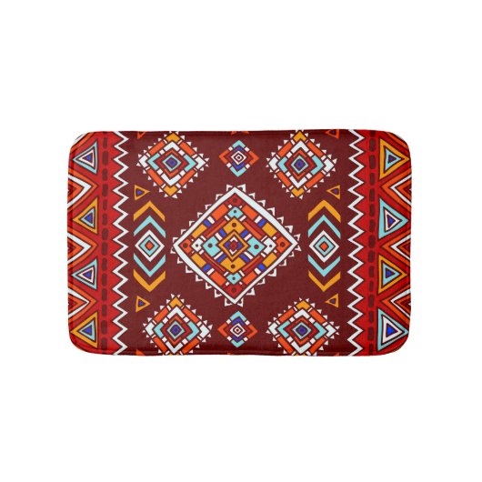 Tapis De Bain Texture traditionnelle tribale, ethnique sans cout (Devant)