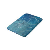 Tapis De Bain texture turquoise abstraite (Angle)