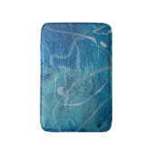 Tapis De Bain texture turquoise abstraite (Devant (Vertical))