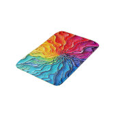 Tapis De Bain Textured Rainbow Swirl Art (Angle)