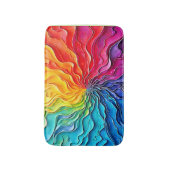 Tapis De Bain Textured Rainbow Swirl Art (Devant (Vertical))