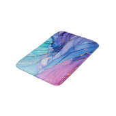 Tapis De Bain Textures fluides, art abstrait de luxe. (Angle)