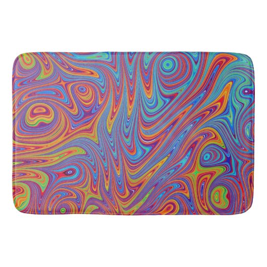 Tapis De Bain textures psychodeliques (Devant)