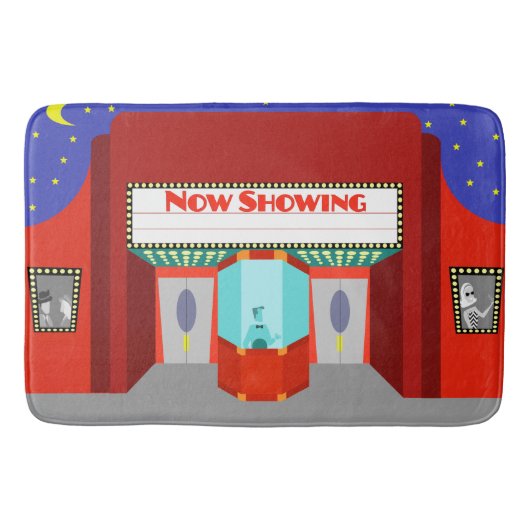 Tapis De Bain Théâtre de cinéma rétro Mat de bain (Devant)