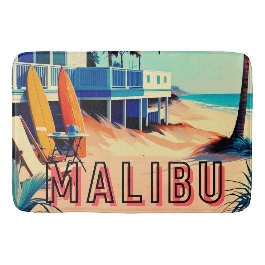 Tapis De Bain Thème de la plage de la salle de bain (Devant)