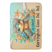 Tapis De Bain Thème de la tortue précieuse (devant Vertical)