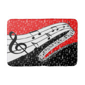Tapis De Bain Thème de musique rouge et noire (Devant)